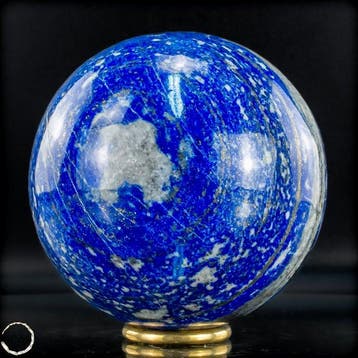 Natuurlijk koninklijk blauw lapis lazuli en pyriet Bol-
