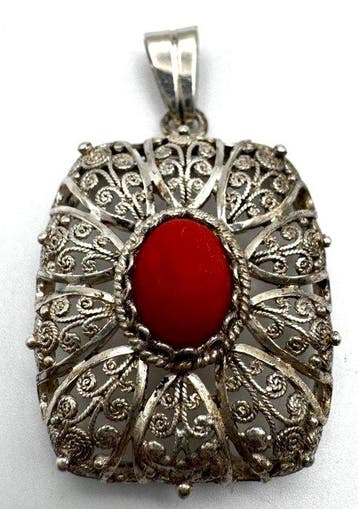 Zonder minimumprijs - Hanger Zilver Koraal - koraal, Sieraden, Tassen en Uiterlijk