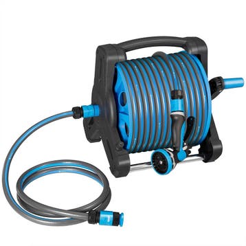 Mobiele Slanghaspel Basic - 30 Meter - Blauw - Inclusief toe, Verzenden, Nieuw
