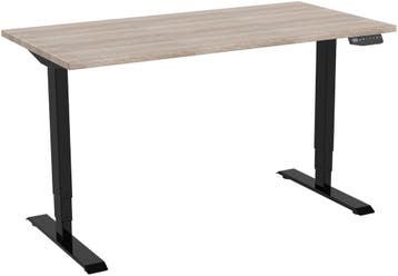 Zit-sta elektrisch bureau 2-motor, 160x80 cm zwart- Midden, Ophalen of Verzenden, Elektrisch, Nieuw