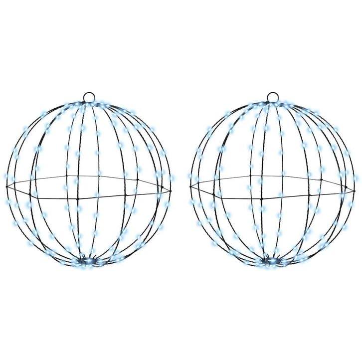 LED Kerstballen 40cm (2st) | Retourdeal 59% Korting, Diversen, Kerst, Zo goed als nieuw, Ophalen of Verzenden