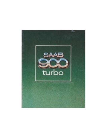 1979 SAAB 900 TURBO BROCHURE NEDERLANDS, Nieuw, Author