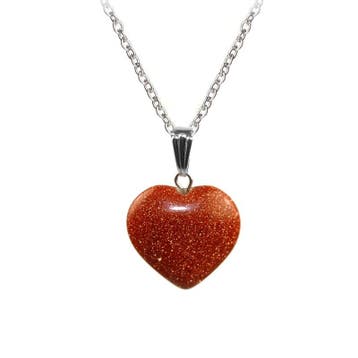 Fako Bijoux - Ketting - Hart Natuursteen - 20x20mm -, Verzenden, Nieuw