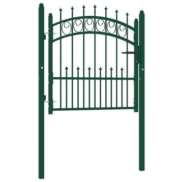 Tuinpoort Staal Groen | Tweedekansje | OP=OP, 100 tot 150 cm, Ophalen of Verzenden, Zo goed als nieuw, Looppoort