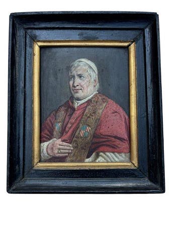Decoratief ornament - Portret Paus Piux IX (1848-1878) -