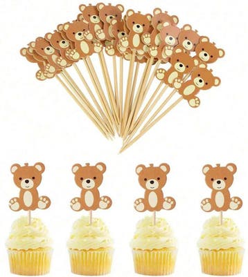 Ballon blokken Baby beer met 24 ballonnen en 1 folie beer, Verzenden, Nieuw, Versiering, Geboorte of Huwelijk