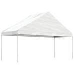 vidaXL Prieel met dak 5,88x2,23x3,75 m polyetheen wit, Tuin en Terras, Verzenden, Nieuw