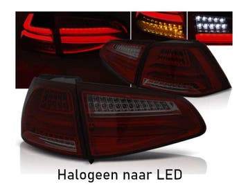 LED bar achterlichten Red Smoke geschikt voor VW Golf 7, Verzenden, Nieuw, Volkswagen