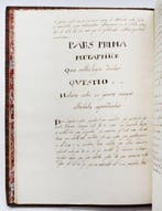 Vaillant / Goos - [350-page manuscript] Metaphysica - 1704