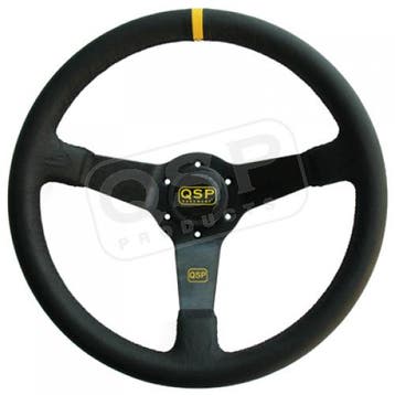 QSP stuur leder 70mm diep zwart, Auto-onderdelen, Verzenden, Nieuw