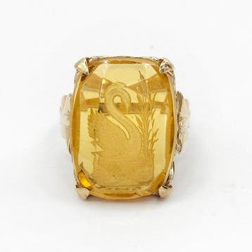Zonder minimumprijs - Cocktailring - 14 karaat Geel goud,