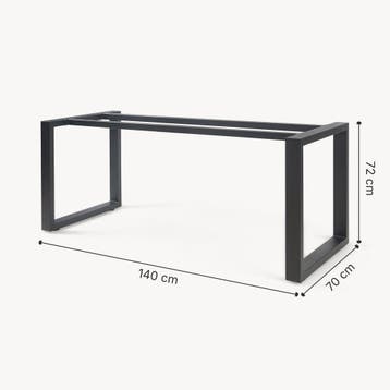 Tafelonderstel Vestmalu 140x70x72 cm zwart [en.casa], Huis en Inrichting, Verzenden, Nieuw