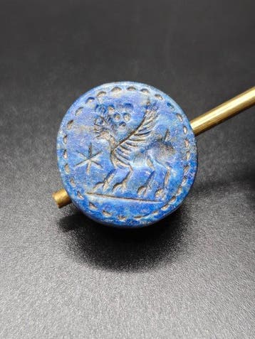 Oud Nabije Oosten Lapis lazuli intagliozegel - Hoogte: 24.69