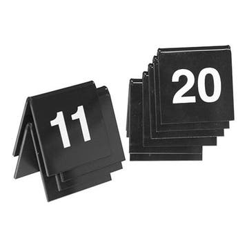 Tafelnummer | 11 t/m 20 | Kunststof | Zwart | 2-zijdig |, Verzenden, Nieuw in verpakking