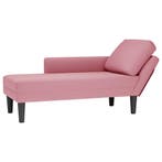 vidaXL Chaise longue met kussen en rechterarmleuning fluweel, Verzenden, Nieuw