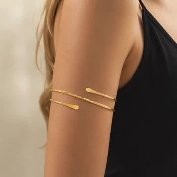 Minimalistische Goudkleurige Bovenarm Armband - Verstelbaar, Verzenden, Nieuw