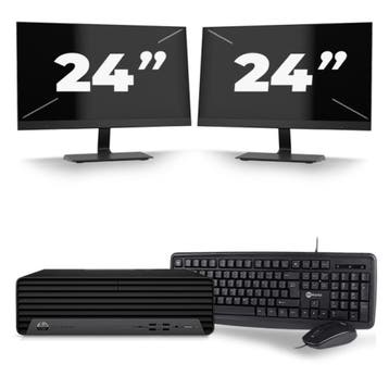 HP EliteDesk 800 G6  -   i7-10e  - 8GB  - 256GB  + 2x 24 inc, Verzenden, 8 GB, Refurbished, HP