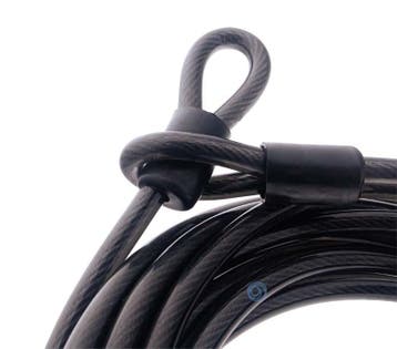 Staalkabel 3 meter met lussen geplastificeerd, Verzenden, Nieuw