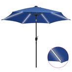 vidaXL Parasol met LED-verlichting en aluminium paal 300 cm, Verzenden, Nieuw, 3 tot 4 meter