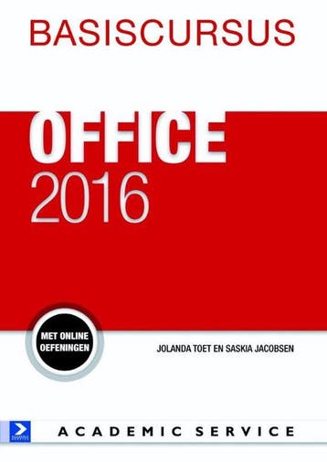 9789462451704 Basiscursus Office 2016 | Tweedehands, Verzenden, Zo goed als nieuw, Saskia Jacobsen