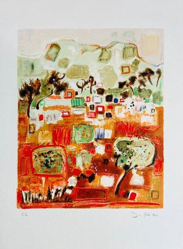 Denis Miau (1951) - Provence - Lithographie originale signée