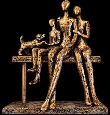 sculptuur, Together Forever – Abstract Family Sculpture with