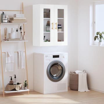vidaXL Wandkast 69,5x34x90 cm wit, Minder dan 50 cm, Verzenden, Nieuw, Minder dan 100 cm