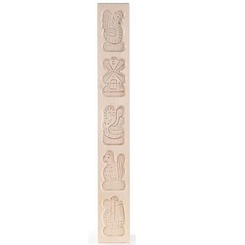Speculaasplank Vijf Figuren (5x) 9x5,5cm., Hobby en Vrije tijd, Taarten en Cupcakes maken, Nieuw, Verzenden