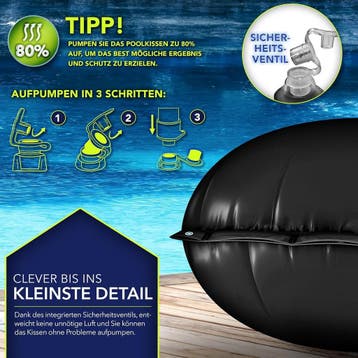 Zwembad kussen - Luchtkussen zwembad - 500 cm - Zwart - Till, Verzenden, Zo goed als nieuw