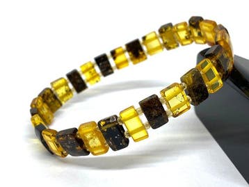 Natuurlijke Baltische Amber Segmentenarmband - Ambachtelijk, Antiek en Kunst