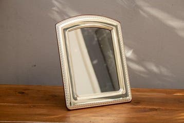 Lijst- Spiegel, portrettenhouder - Hout, Legering,, Antiek en Kunst