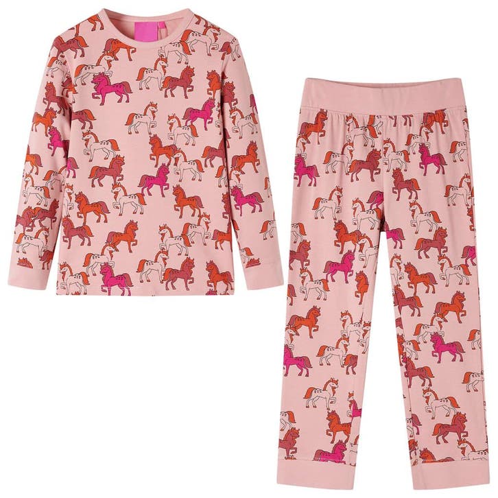 vidaXL Kinderpyjama met lange mouwen 104 lichtroze, Kinderen en Baby's, Kinderkleding | Overige, Nieuw, Verzenden
