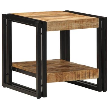 vidaXL Salontafel Bruin 40 x 40 x 38 cm Massief Mango Hout, Huis en Inrichting, Tafels | Salontafels, Verzenden, Nieuw, Overige houtsoorten