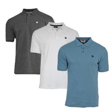 Donnay Donnay Heren - 3-Pack - Polo shirt Noah - Donkergrijs, Verzenden, Nieuw