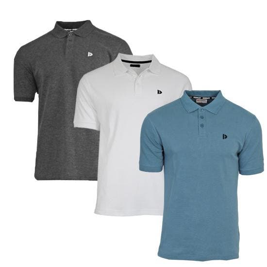 Donnay Donnay Heren - 3-Pack - Polo shirt Noah - Donkergrijs, Kleding | Heren, Polo's, Nieuw, Verzenden