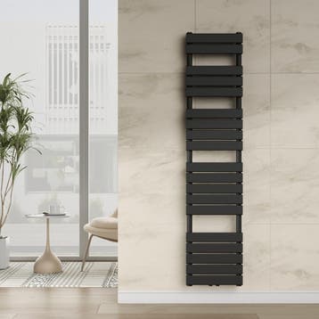 [neu.haus] Handdoekradiator Voss 180x40x5,2 cm zwart, Verzenden, Nieuw