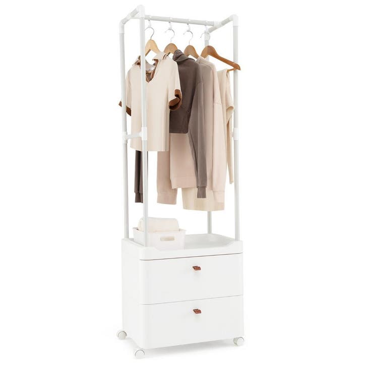 LIVSK Vrijstaand Kledingrek - Vergrendelbaar Metalen Frame -, Huis en Inrichting, Woonaccessoires | Etagères, Nieuw, Verzenden