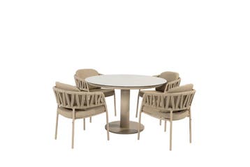Taste by 4 Seasons Calma tuinset latte met Sarah tafel met, Ophalen of Verzenden, Nieuw