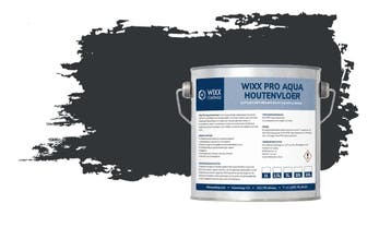 Wixx PRO Aqua Houtenvloer Satin RAL 7021 | Zwartgrijs 1L, Verzenden, Zwart, Nieuw, Verf