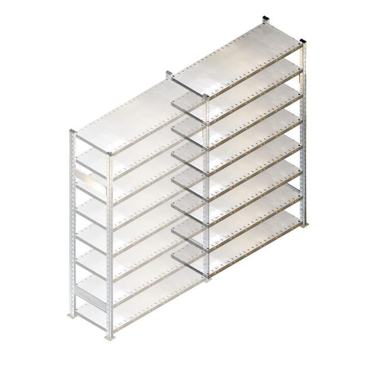 Gebruikte Schaefer R3000 legbordstelling 2970x1280x600mm, Zakelijke goederen, Kantoor en Winkelinrichting | Magazijn, Stelling en Opslag