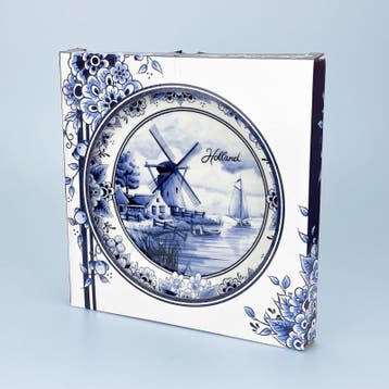 Bord molen 20 cm - Delftsblauw, Ophalen of Verzenden, Nieuw