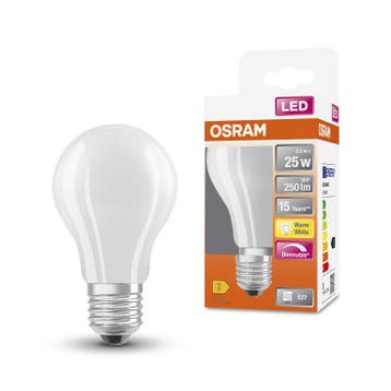 Osram LED filamentlamp E27 2.2W 250lm 2700K dimbaar mat 2..., Ophalen of Verzenden, Nieuw