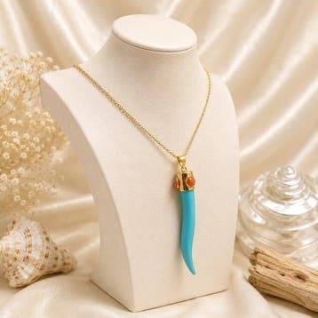 Turquoise - Argento 925 - Hanger - Italiaans vakmanschap