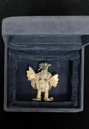 Corneille (1922-2010) - sculptuur, Broche pendentif en, Antiek en Kunst