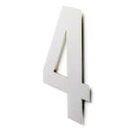 Deurbeslag | Huisnummer 4 | Intersteel | 30 cm, Verzenden, Nieuw