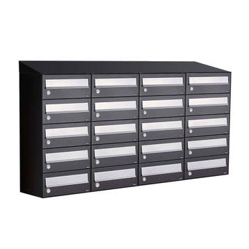 Brievenbusunit Hive set wand 4-breed, 5-hoog - zwart, Verzenden, Nieuw