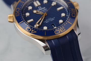 Omega Seamaster prof. - staal/geelgoud - volledige set 2023, Gebruikt, Staal, Polshorloge, Kunststof