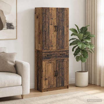 vidaXL Kastenset 2 st Oud hout Bewerkt hout, Huis en Inrichting, Kasten | Buffetkasten, Minder dan 50 cm, Verzenden, Nieuw, Minder dan 100 cm