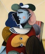 Jone Hopper - Muse au chapeau sur une chaise