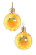 2x Discobal Ø 8 cm LED Iridescent Oranje  Discobol Klein Spi, Ophalen of Verzenden, Nieuw, Feestartikel, Carnaval